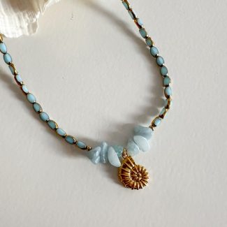 Blue Shell Necklace